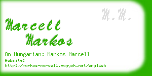 marcell markos business card